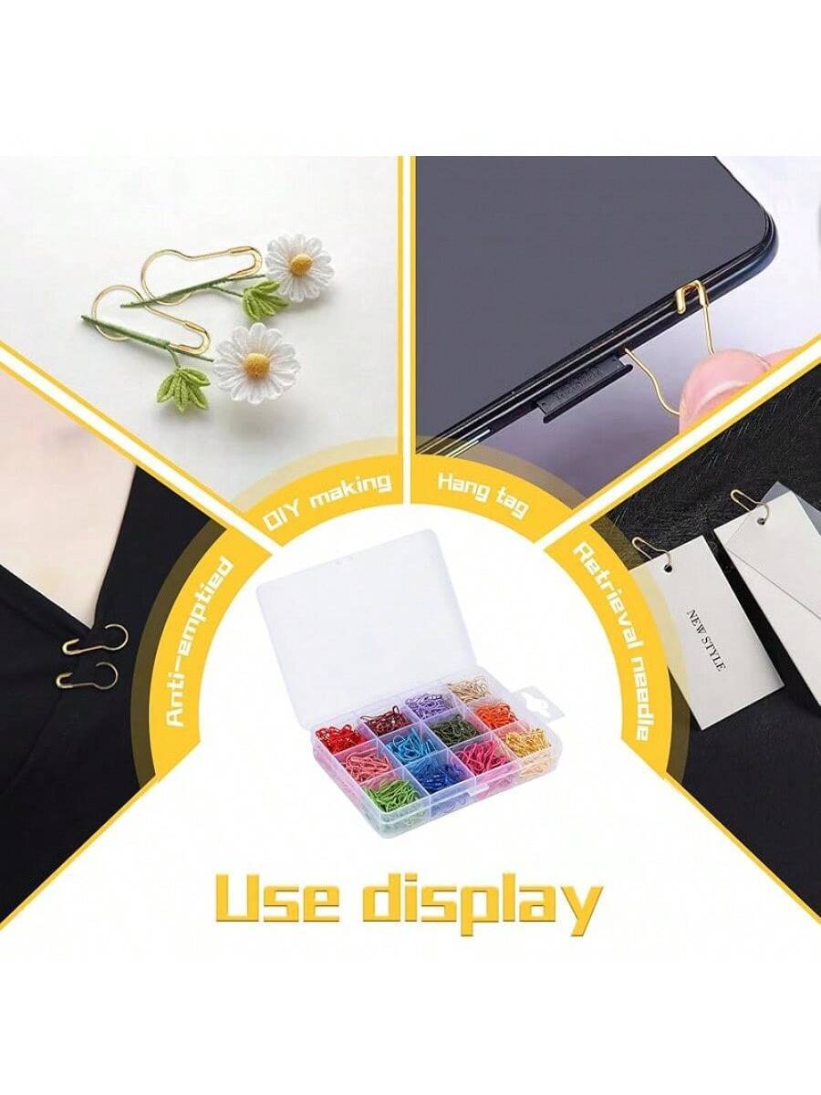 300 Pcs Crochet Markers, Metal Markers for Knitting and Crocheting,Markers Knitting And Crocheting, Safety Pins Fabric And Paper