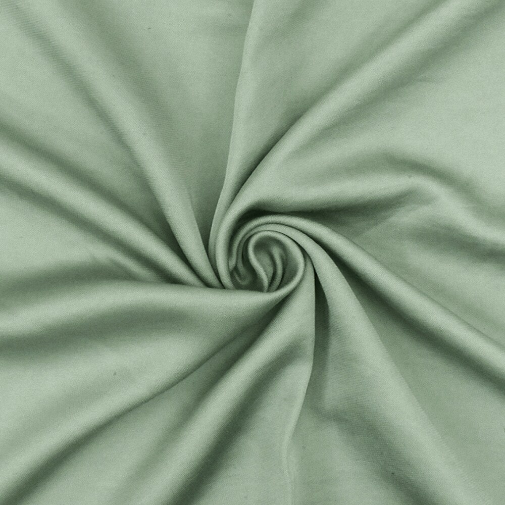 Dusty Green Famous Designer Rayon-Poly Satin Woven Fabric By the Yard