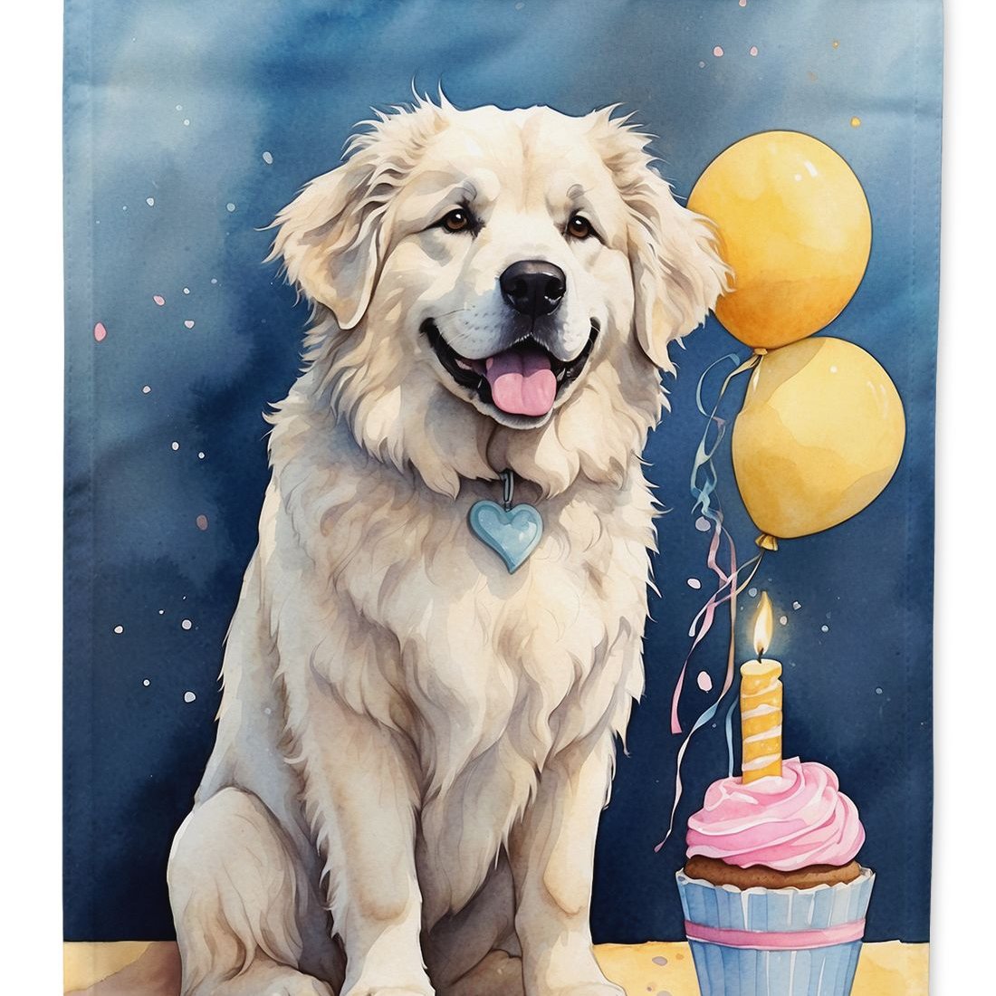 Edge Collections - 11.25" X 15.50" - Multicolor - Great Pyrenees Birthday Flag - 1 Piece