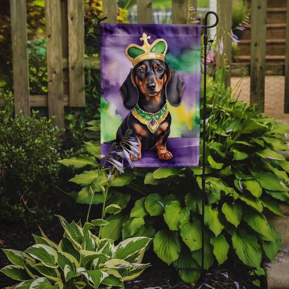 Edge Collections - 11.25" X 15.50" - Multicolor - Dachshund King of Mardi Gras - 1 Piece