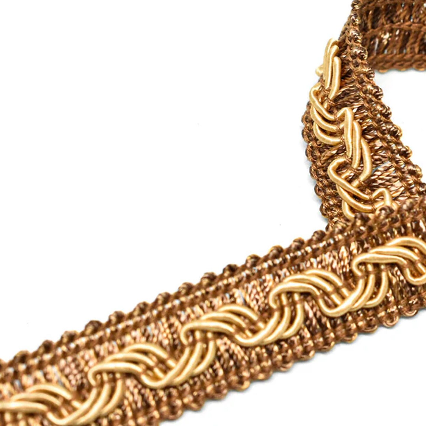 1 Yard Gold Braided Gimp Trim 5/8 Inch for Clothing Pillows Home Decor