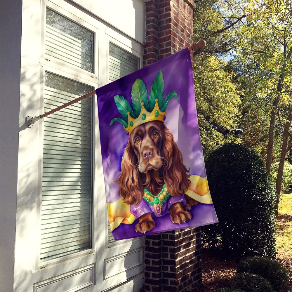 Edge Collections - 28" X 40" - Multicolor - Cocker Spaniel King of Mardi Flag - 1 Piece