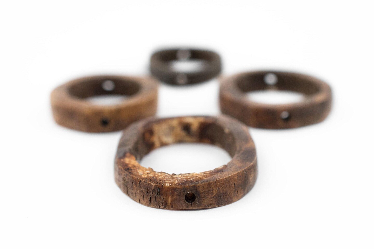 The Bead Chest Brown Camel Bone Ring Beads (Set of 4) | Michaels