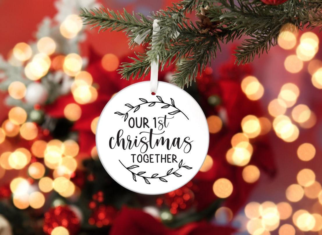 Our First Christmas Together Ceramic Or Clear Glass Ornament, Hanging  Ribbon , 3 Inch Round, Christmas Decor, Keepsake Ornament | MakerPlace by  Michaels, image size:1080x786