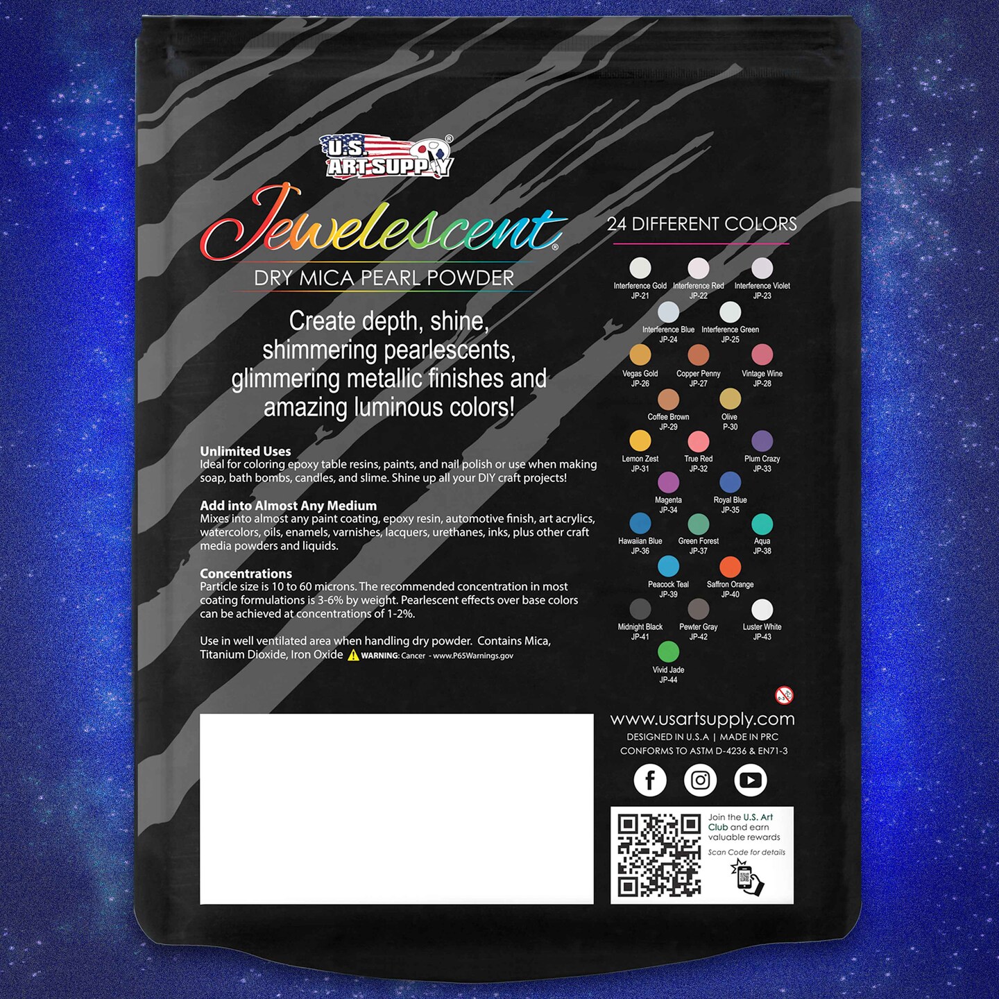 Jewelescent Mica Pearl Pigment Powder, Green Forest 3.5 oz (100g) Pouch - Cosmetic Grade, Epoxy Resin Color Pigment, Mica Powder for Resin, Soap, Slime, Candle Dye, Art, Crafts