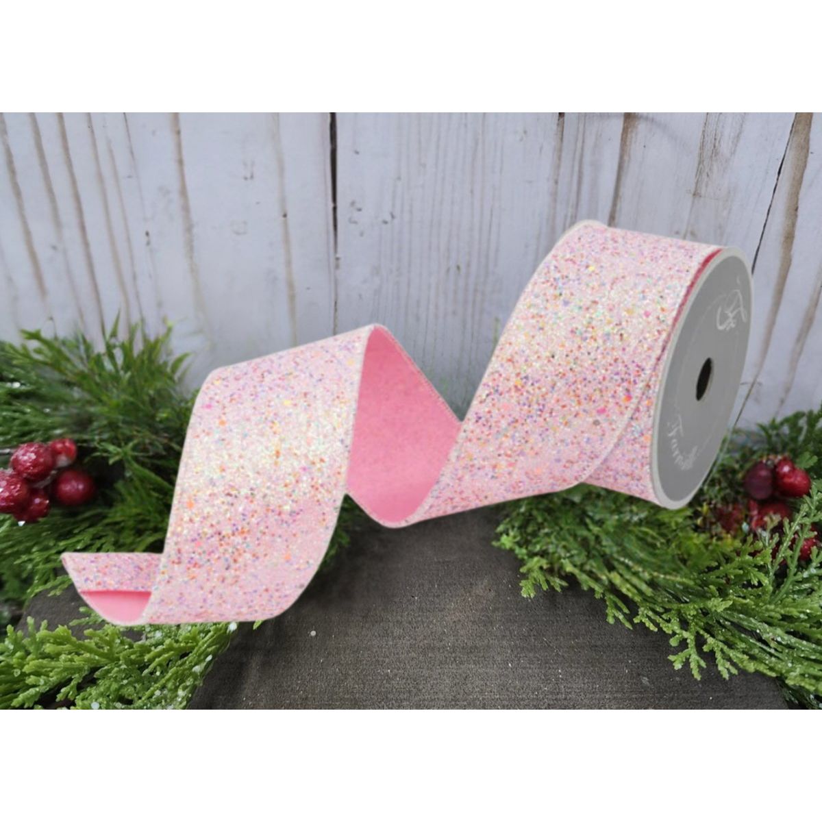 2.5&#x22; Fairy Dust Ribbon: Pink (10 Yards)