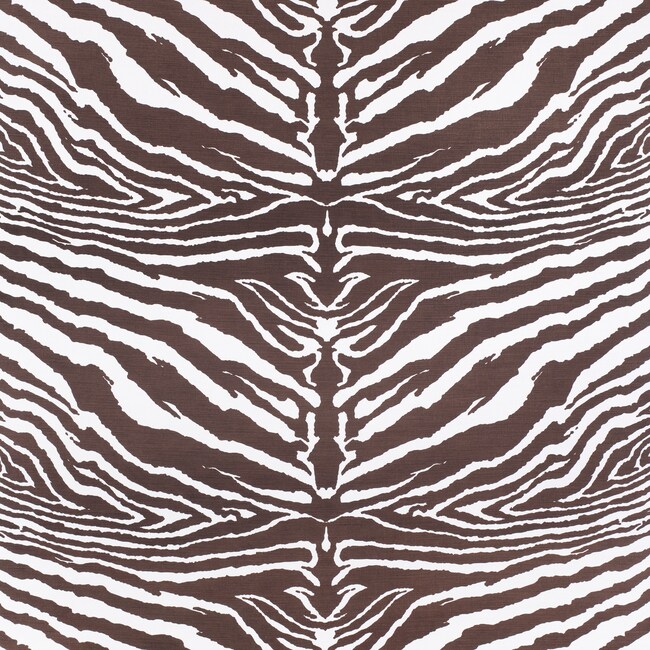 1 Yard Zebra Brown Animal Skins Linen Cotton Print Fabric 52.76 Inches Width