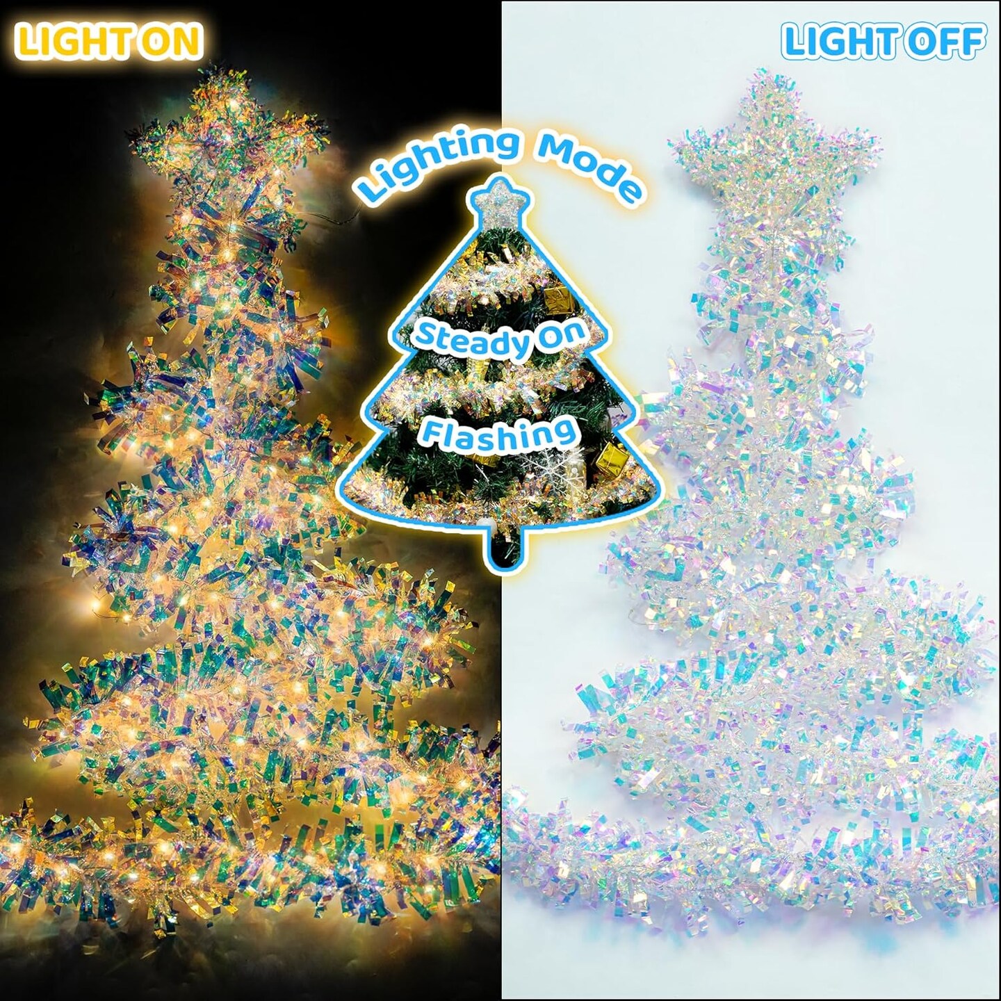 Christmas Garland with Lights (Christmas Garland 2 Pack) 9.25 x 9.14 x 2.12 inches