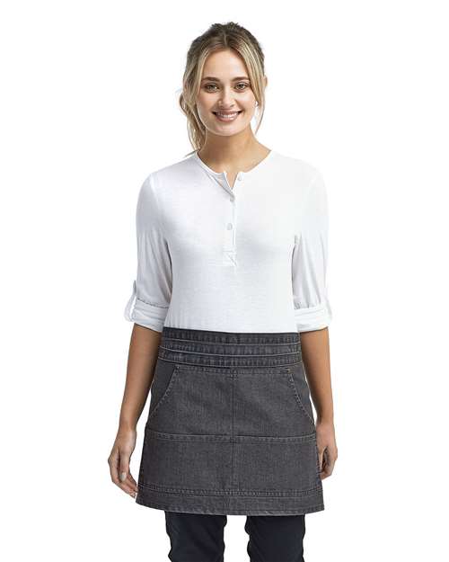 Artisan Collection by Reprime® Stylish Jeans Stitch Denim Waist Apron with Four Functional Pockets