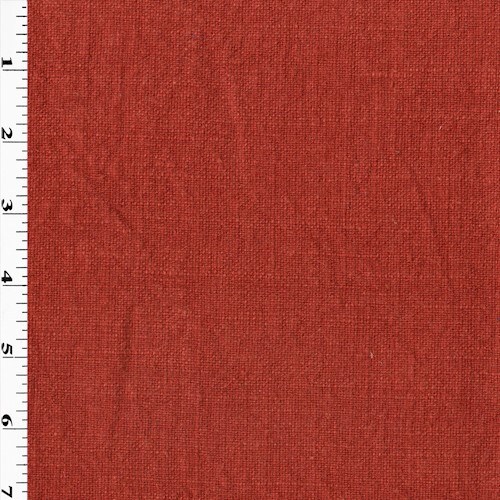 Antique Crimson Red Slub Woven Home Decorating Fabric By the Yard