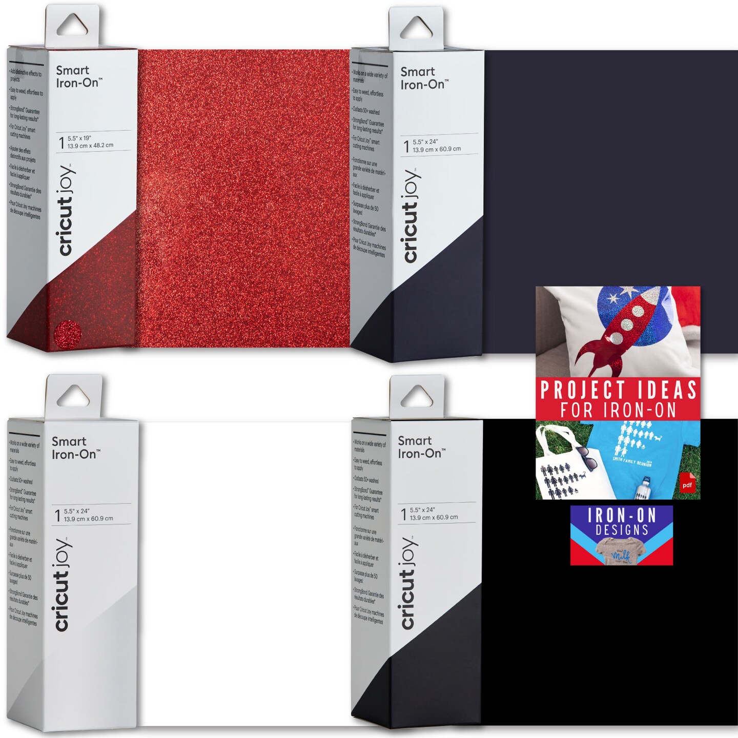 Cricut Joy Everyday StrongBond HTV Iron-On (4) Roll Bundle