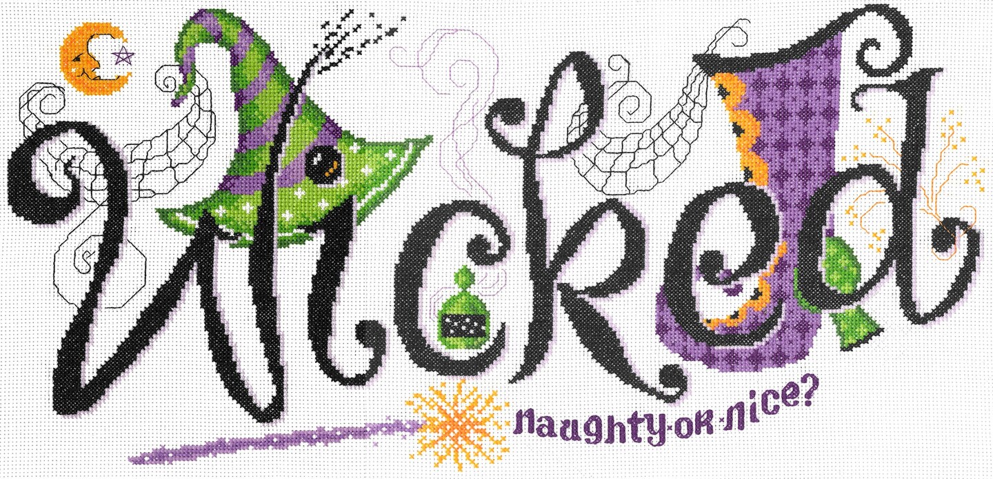 Imaginating Counted Cross Stitch Kit 18"X9"-Wicked (14 Count)