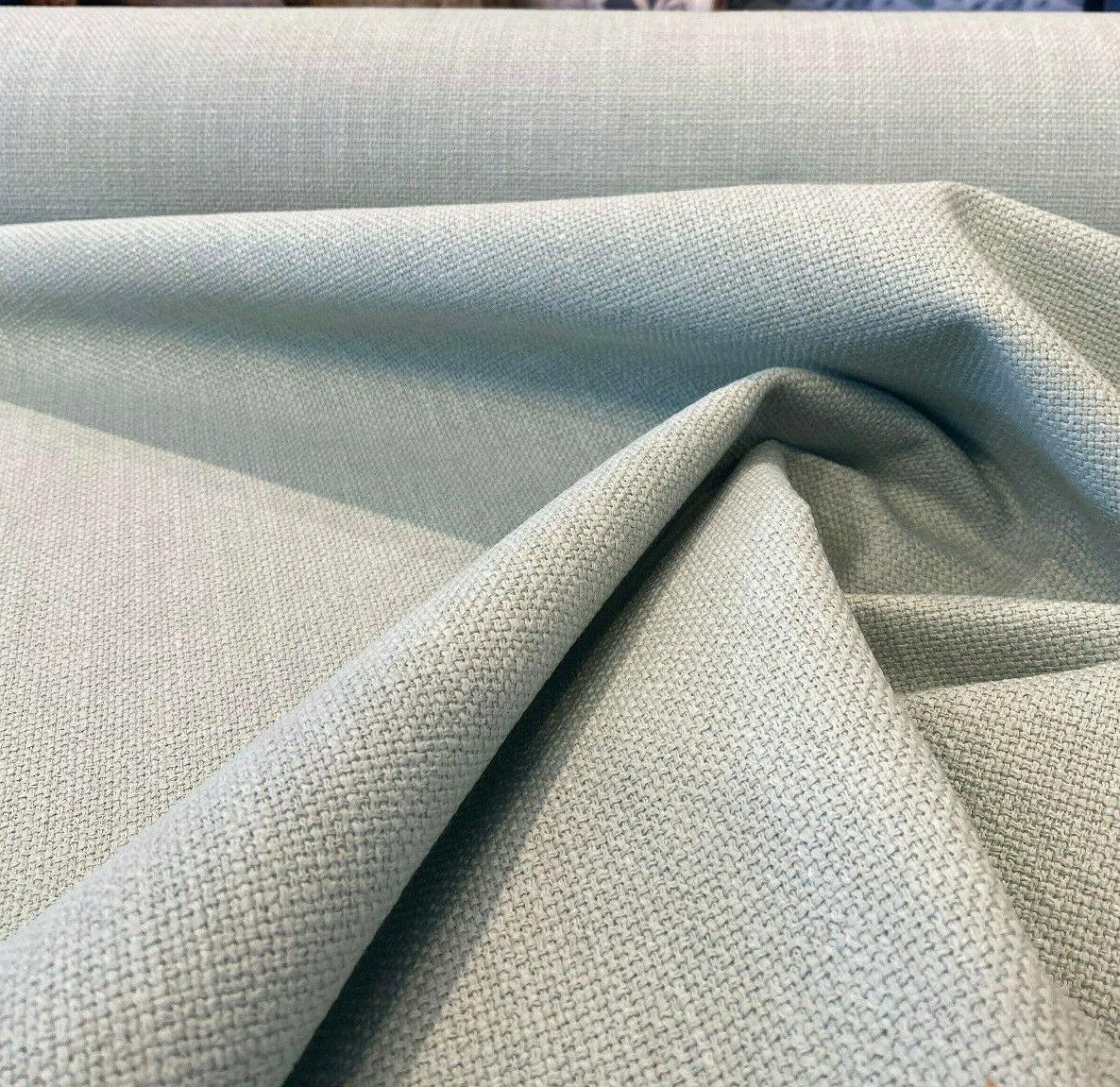 1 Yard Upholstery Chenille Fabric Talbot Seafoam Green Linen Railroaded 92% Polyester 8% Linen 54 Inch Width
