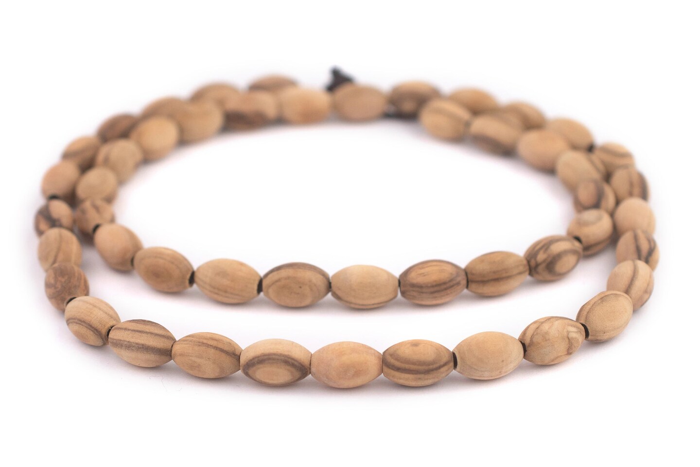 The Bead Chest Oval Olive Wood Beads from Bethlehem – Handcrafted in the Holy Land – 12 x 8mm, Natural – Perfect for Jewelry Making, Rosaries, Crafts & DIY Projects