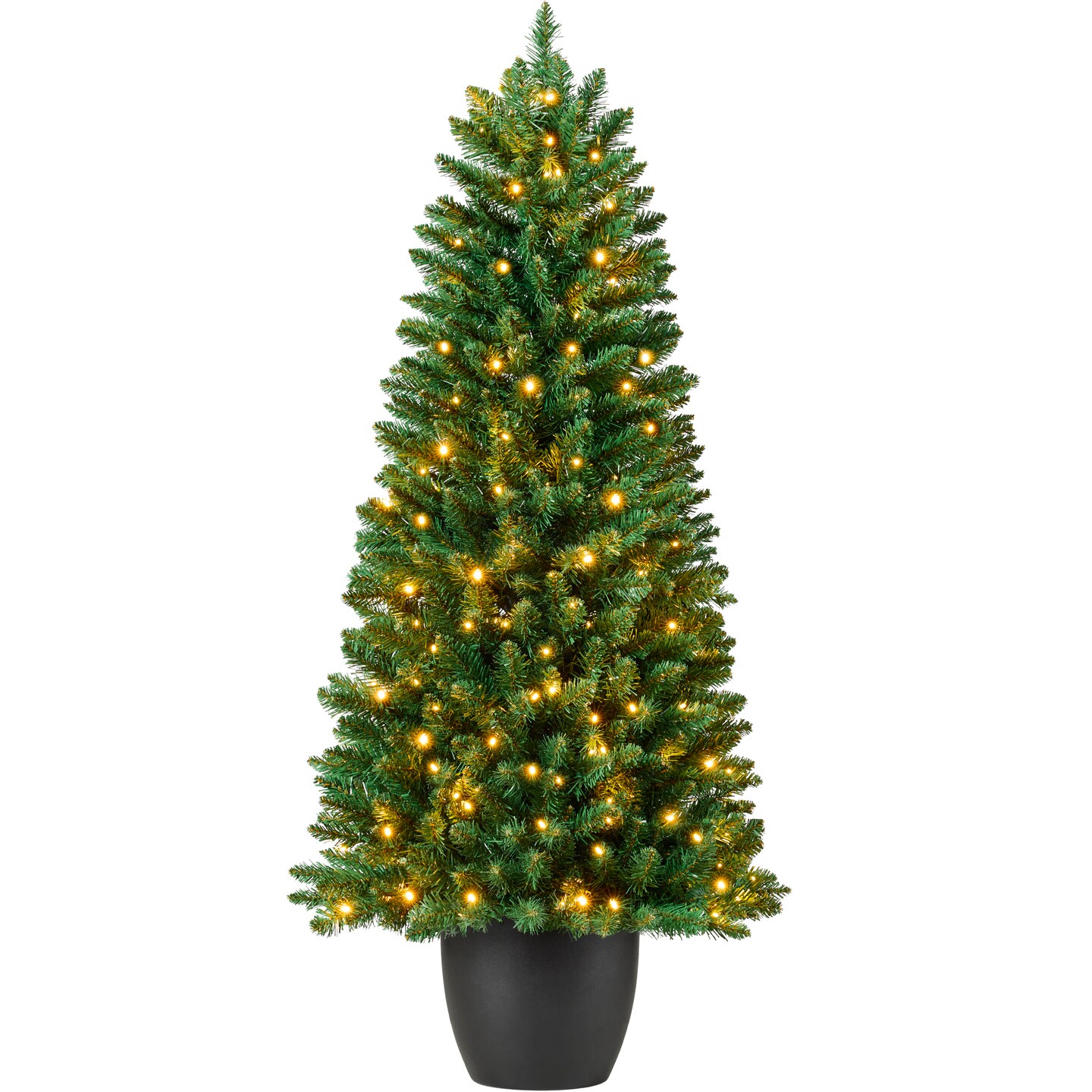 Best Choice Products Pre-Lit Potted Christmas Tree, Classic Artificial Holiday Décor, w/ Twinkling White LEDs