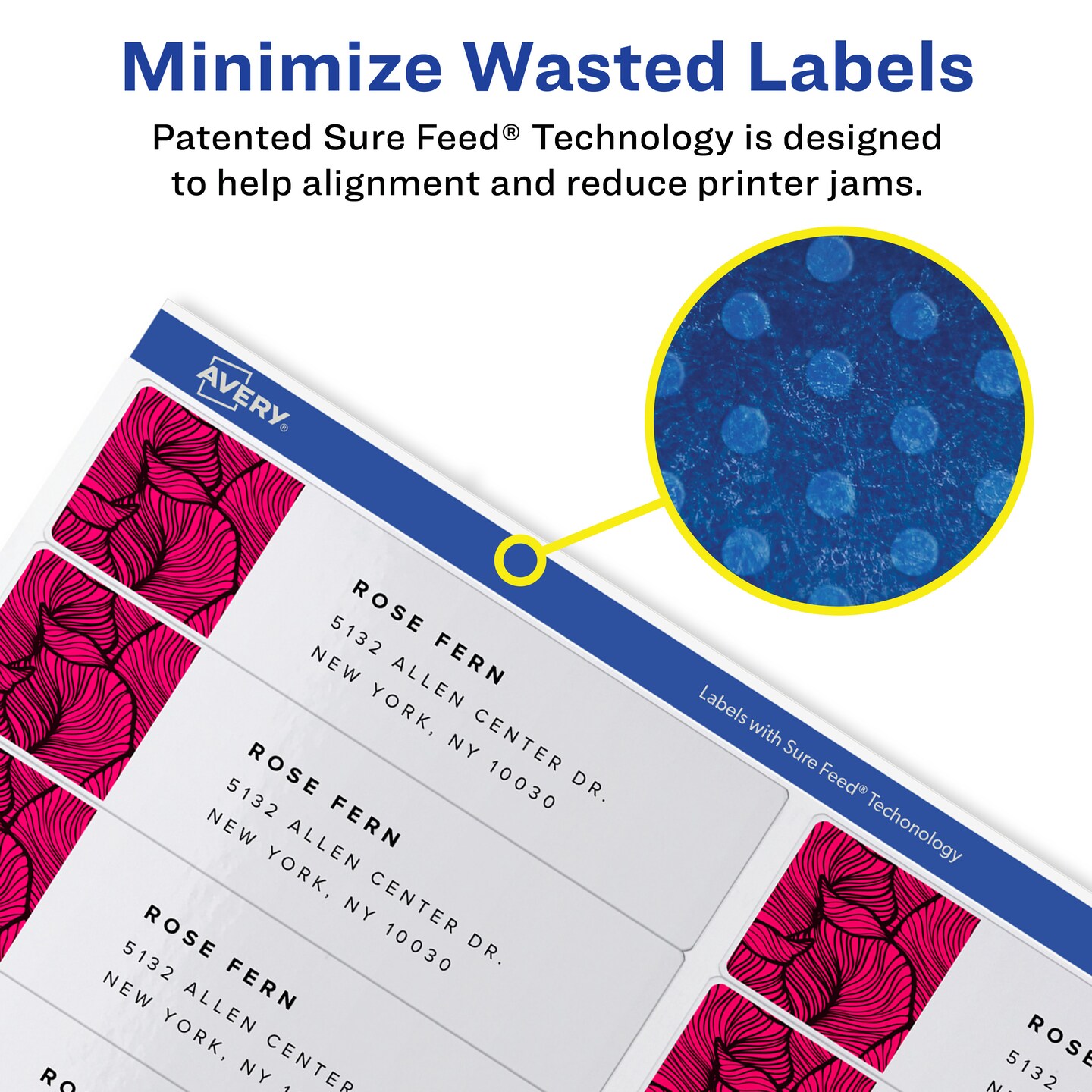 Avery Easy Peel Address Labels, Sure Feed Technology, Permanent Adhesive, 1" x 4", 2,000 Labels (8461)