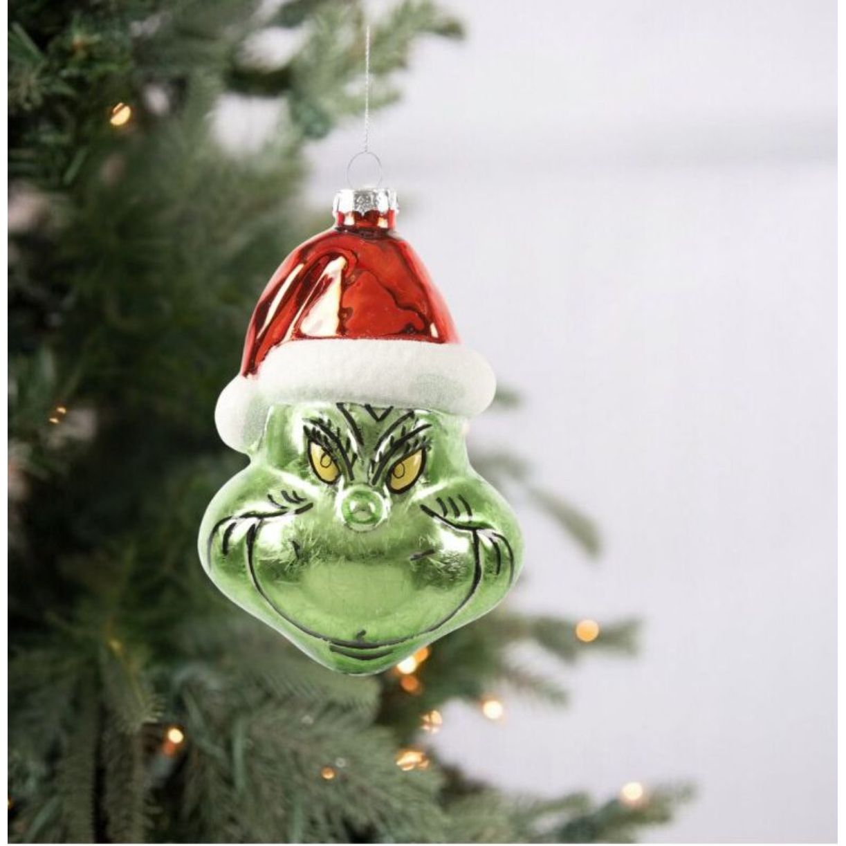 4.5&#x22; Glass Green Monster Ornament