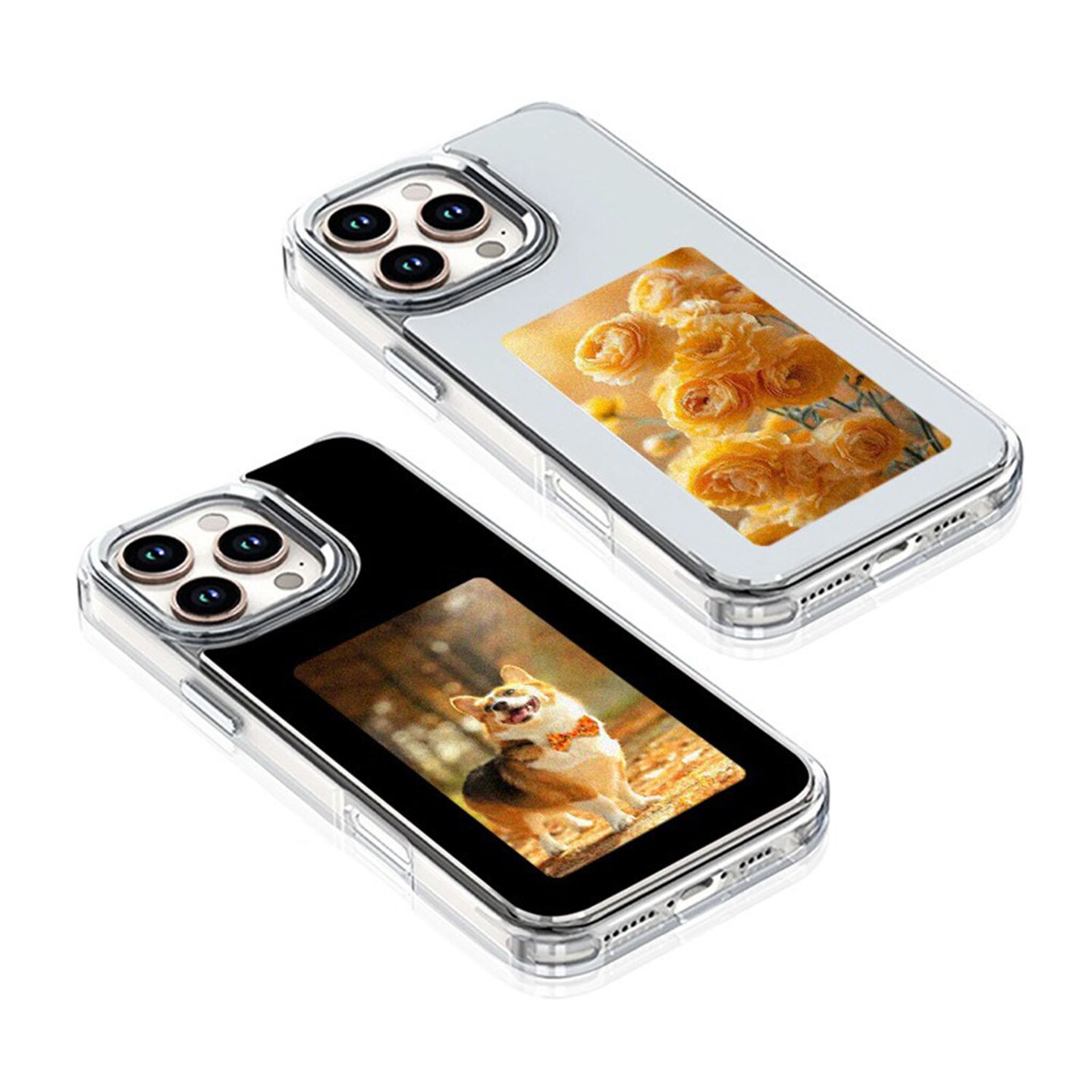 Ink Screen Mobile Case with 3.97 Inch HD Display and Alloy Frame Black Protective Design