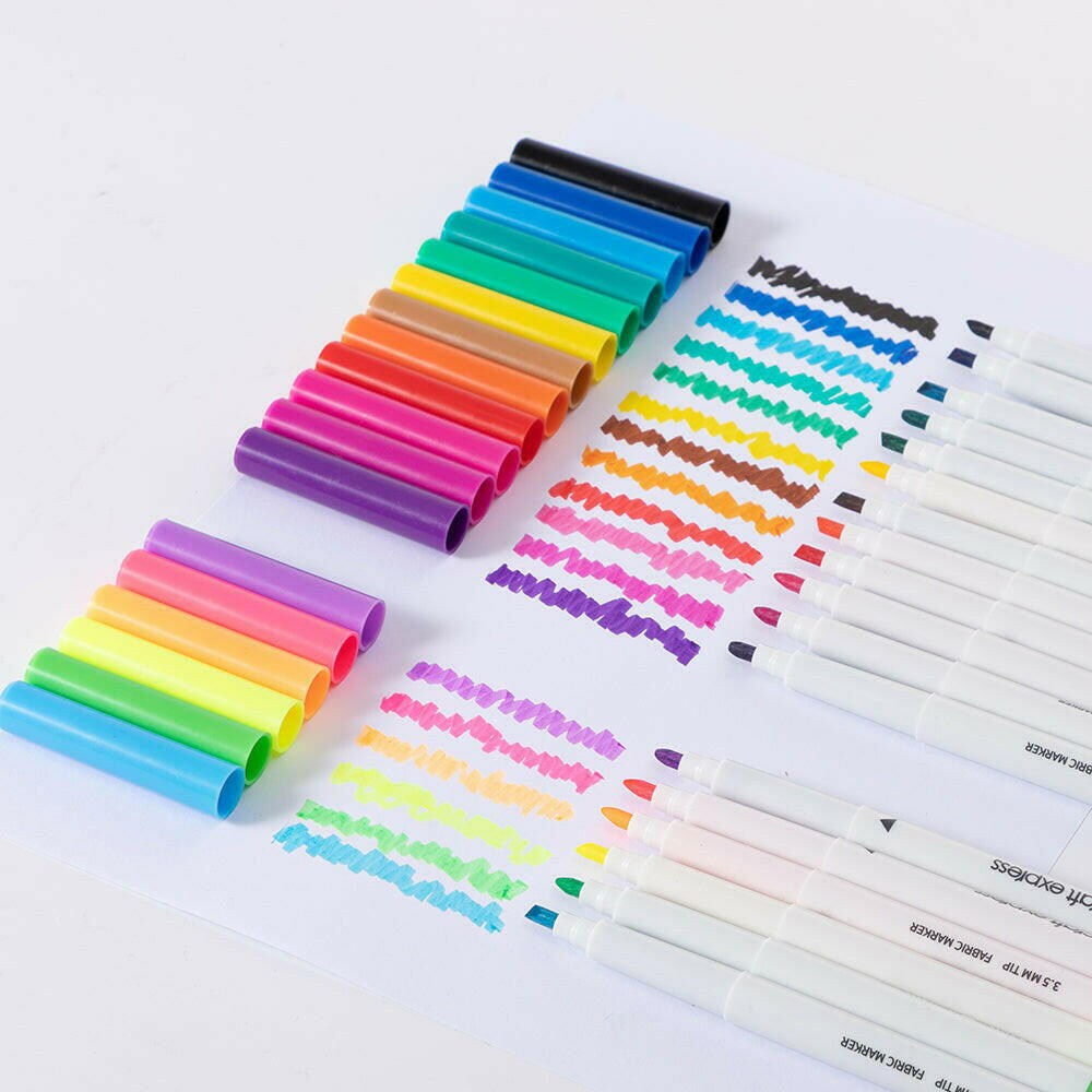 Craft Express 18 Pack Assorted Sublimation Markers – Dual Tip, Permanent Ink Pens