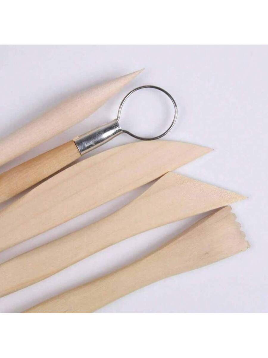45 Pcs Set Pottery Clay Sculpting Tool Kit with Wooden Handles