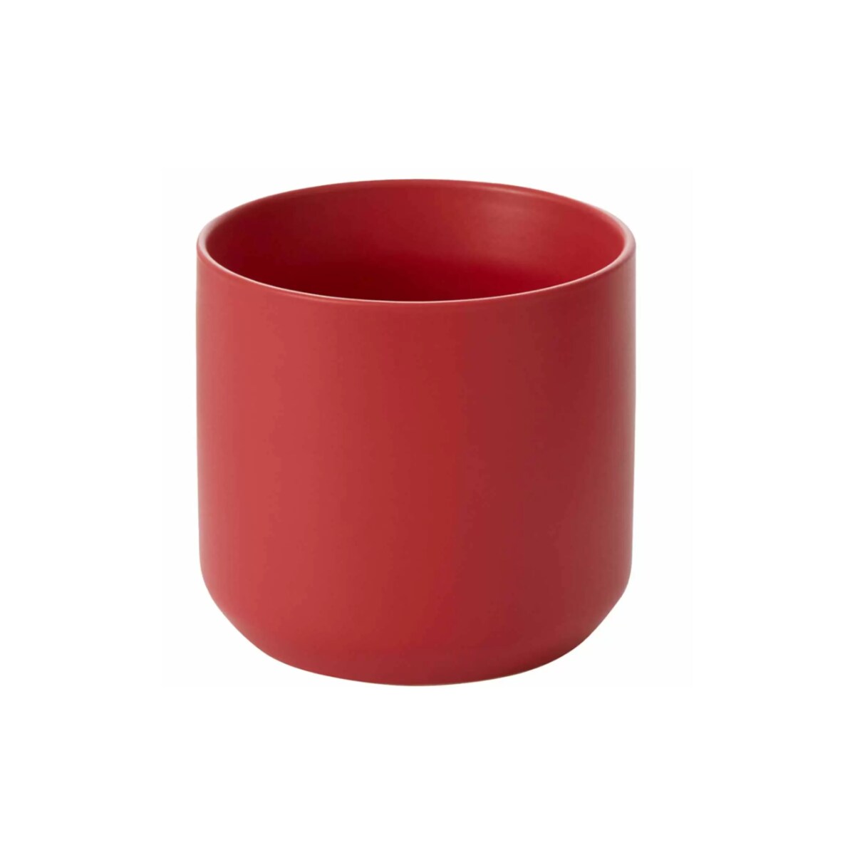 Red Ceramic Pot 4.75x4.5" | Modern Planter for Floral Arrangements & Home Decor