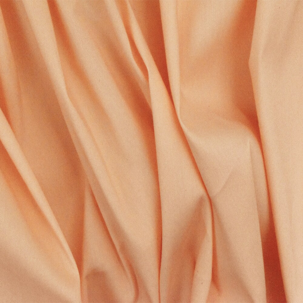 Soft Orange Solid Stretch Cotton Blend Broadcloth Woven Fabric By the Yard