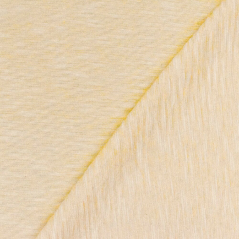 Light Yellow-White Stripe Crinkle Stretch Jersey Knit Fabric By the Yard
