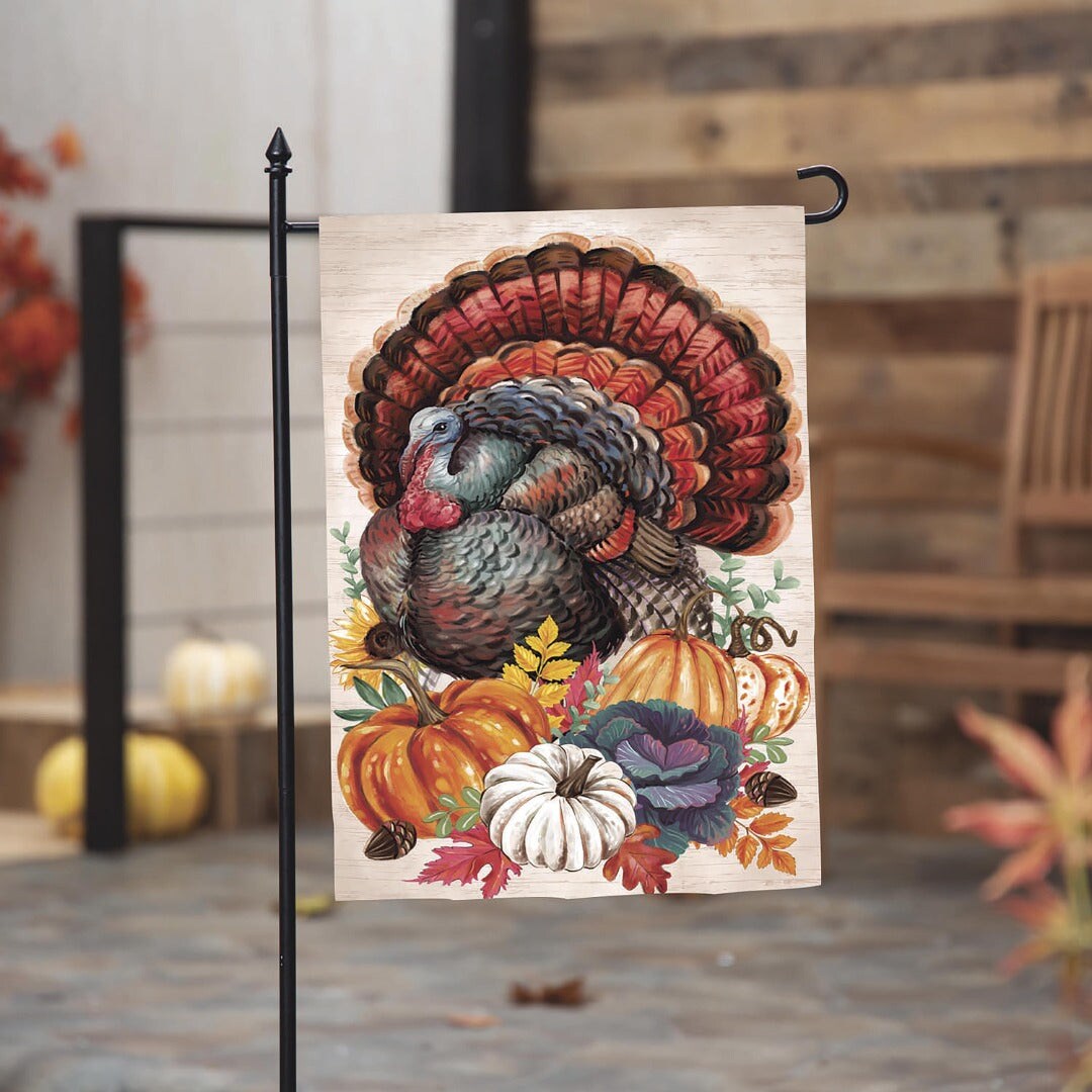 Elaborate Turkey 2 Sided Garden Flag