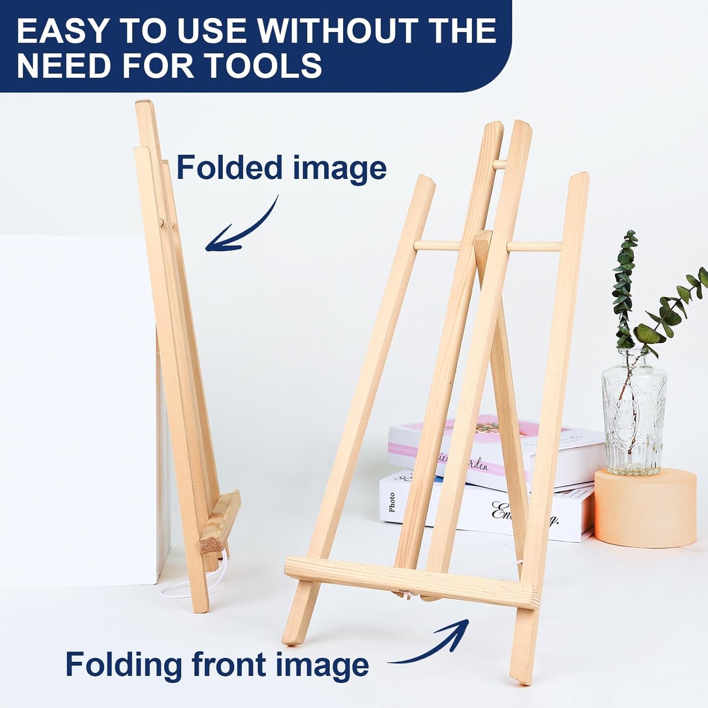 10pcs 17 Inch Tabletop Easels,Wood Easel for Painting