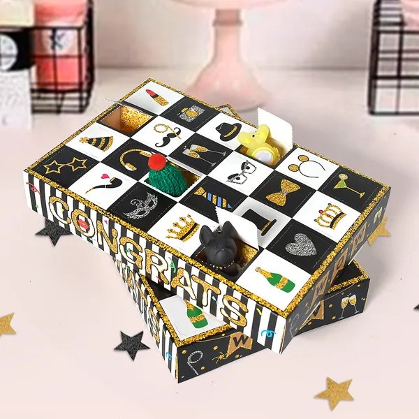 10 PCS Empty Christmas Advent Calendar Boxes – 24 Days DIY Countdown Fillable Paper Gift Boxes for Candy, Treats & Holiday Surprises