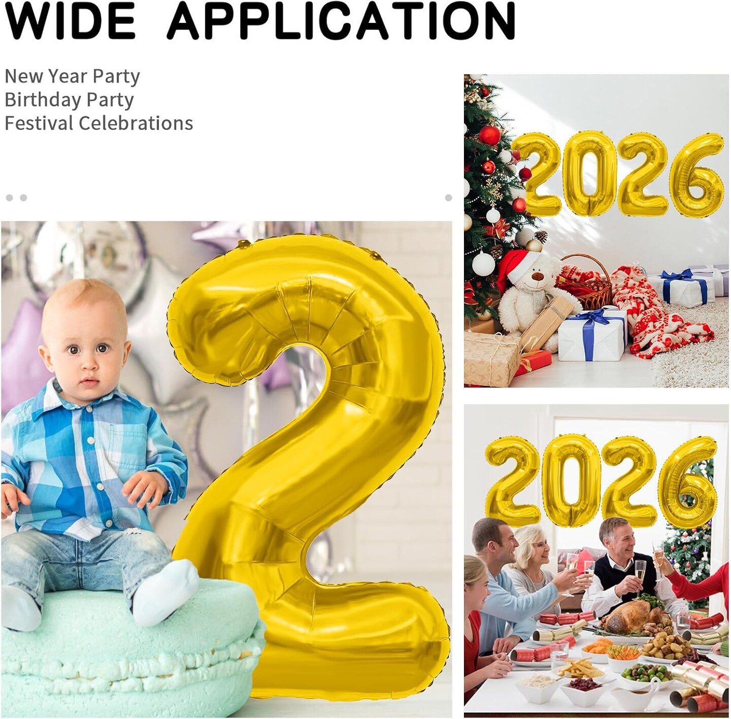 40-Inch Graduation Party Balloons 2026 – Large Gold Foil Number Balloons for Class of 2026 Decorations, Backdrop & Celebration Supplies