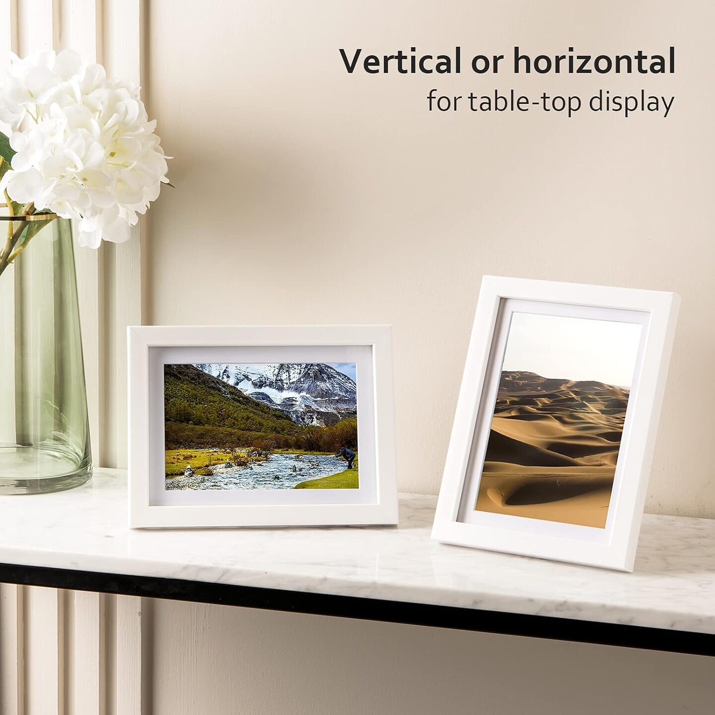 5x7 Picture Frame White Set of 4