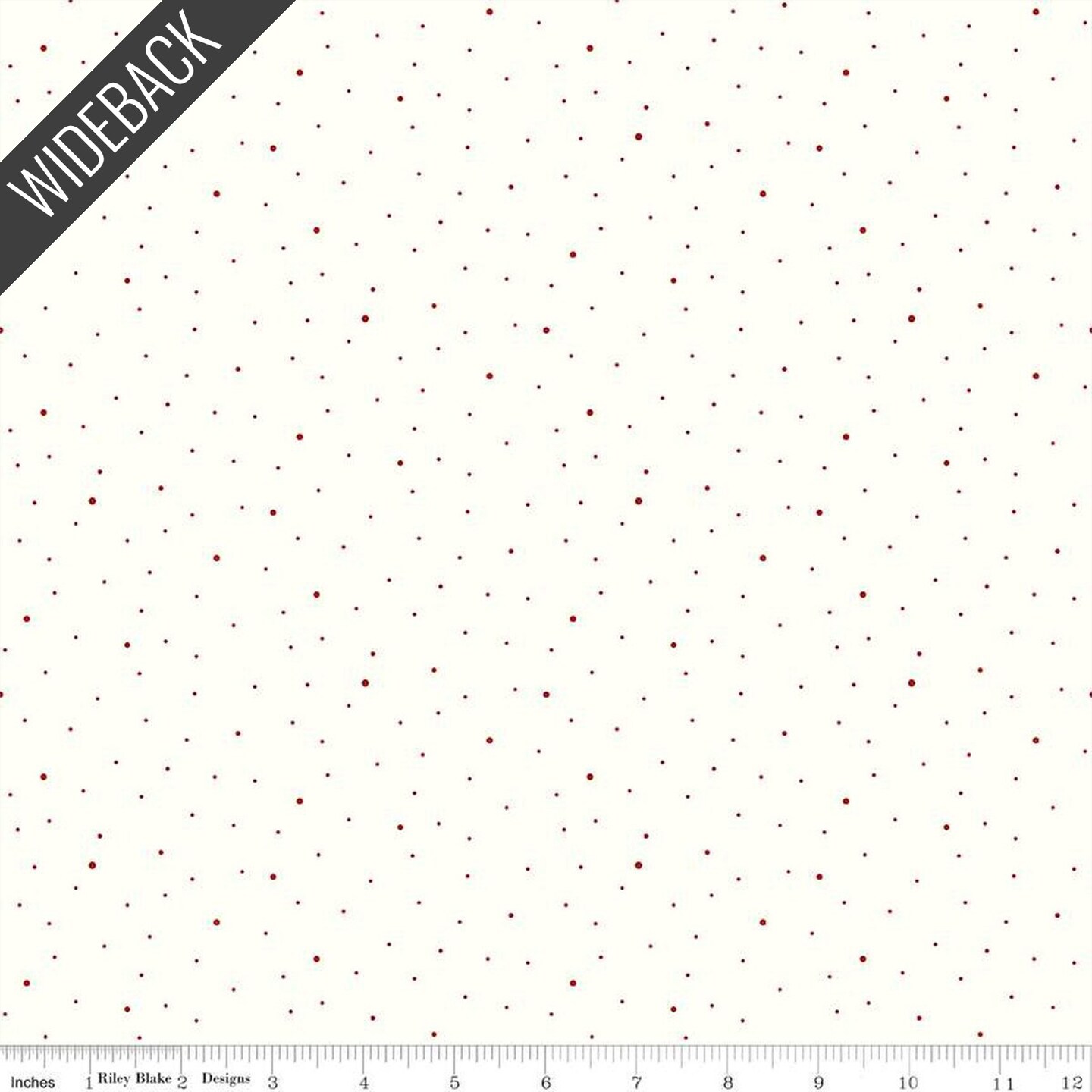 Dapple Dot Wideback (108 Inch) in Barn Red on White (wb645-barnred) | Dapple Dot | Riley Blake Designs | Riley Blake