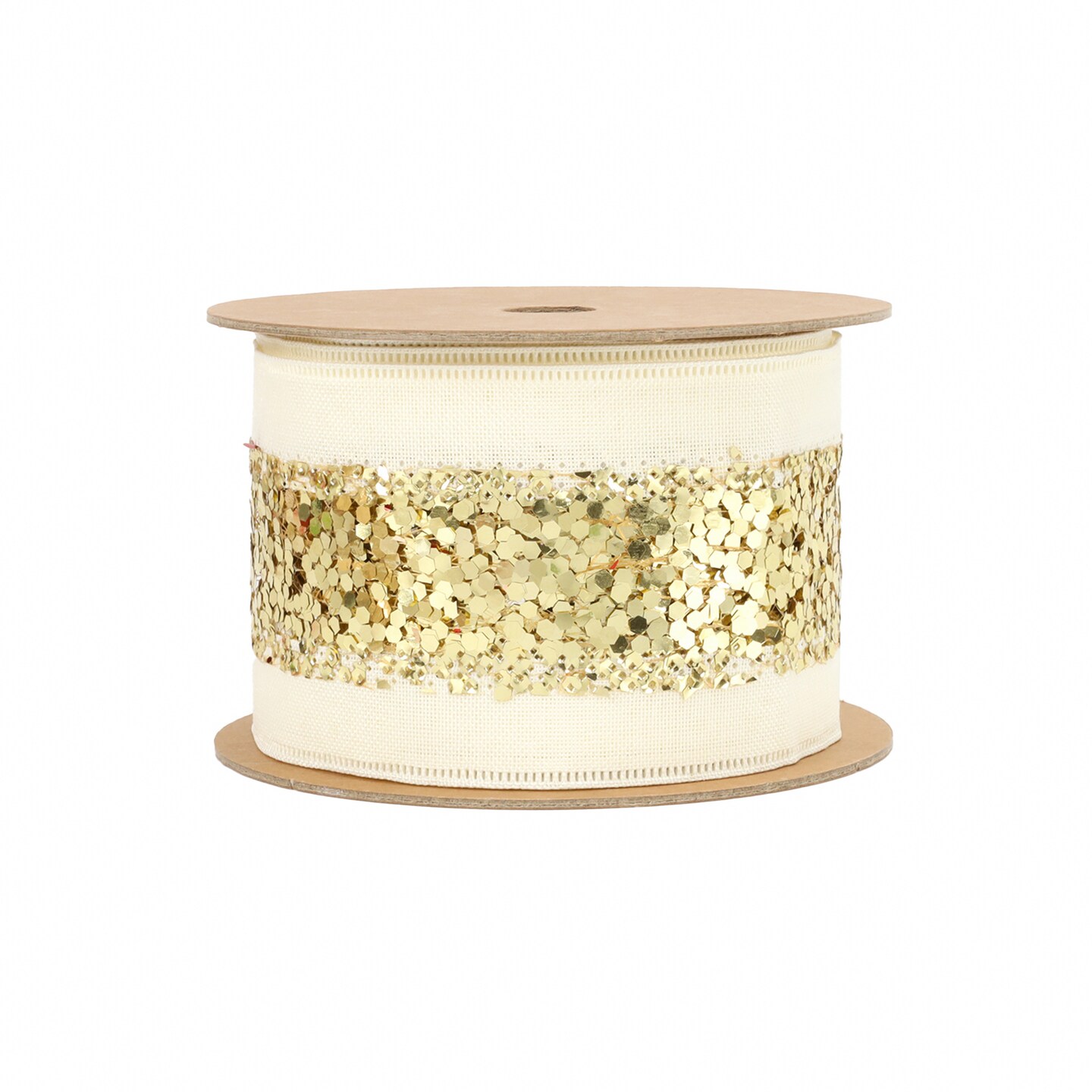 LaRibbons 2 1/2&#x22; Metallic Striped Wired Ribbon | 10 Yard Roll