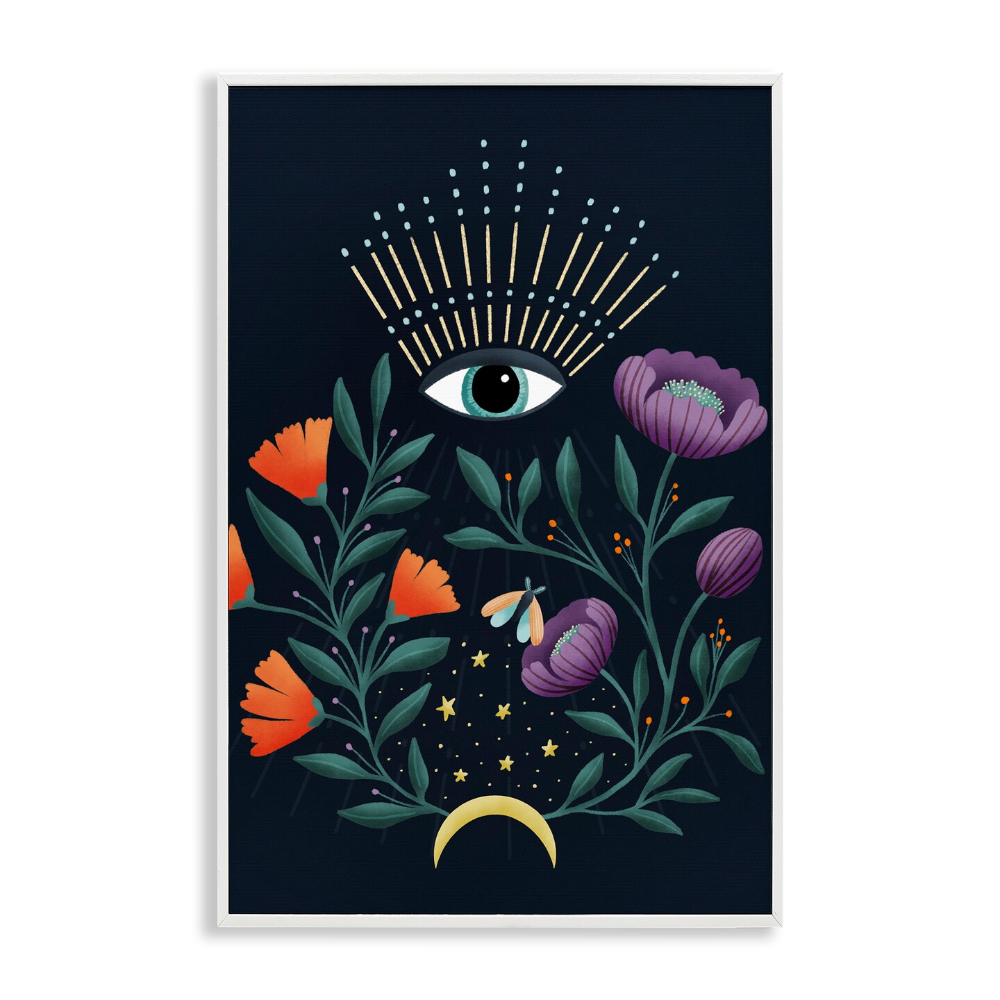 こ*は様 値下げARTIDAOUD マラカイト evil eye アミュレットブ Stupell Industries Mystical Floral Evil Eye Framed Giclee, design