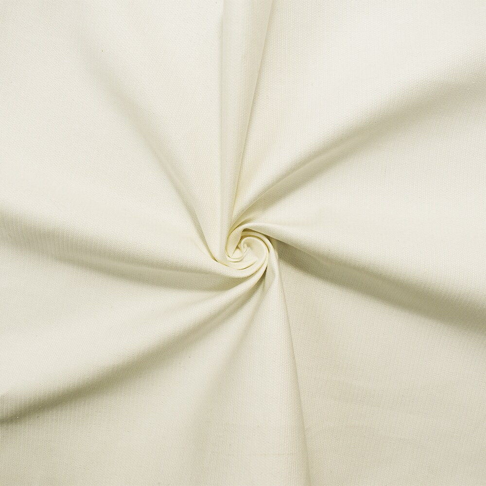 Ivory Cotton Solid Stretch Spandex Pinwale Corduroy Woven Fabric By the Yard