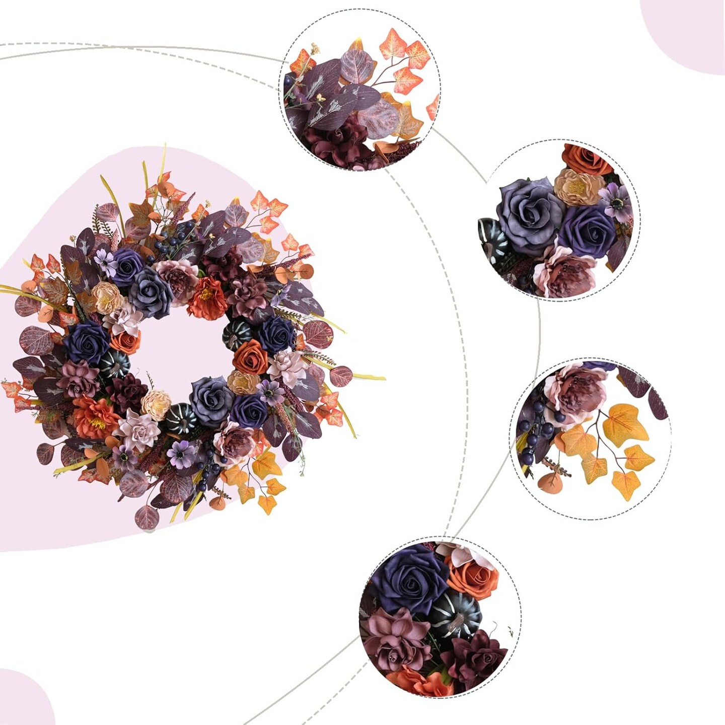 24 Inch Fall Autumn Wreath