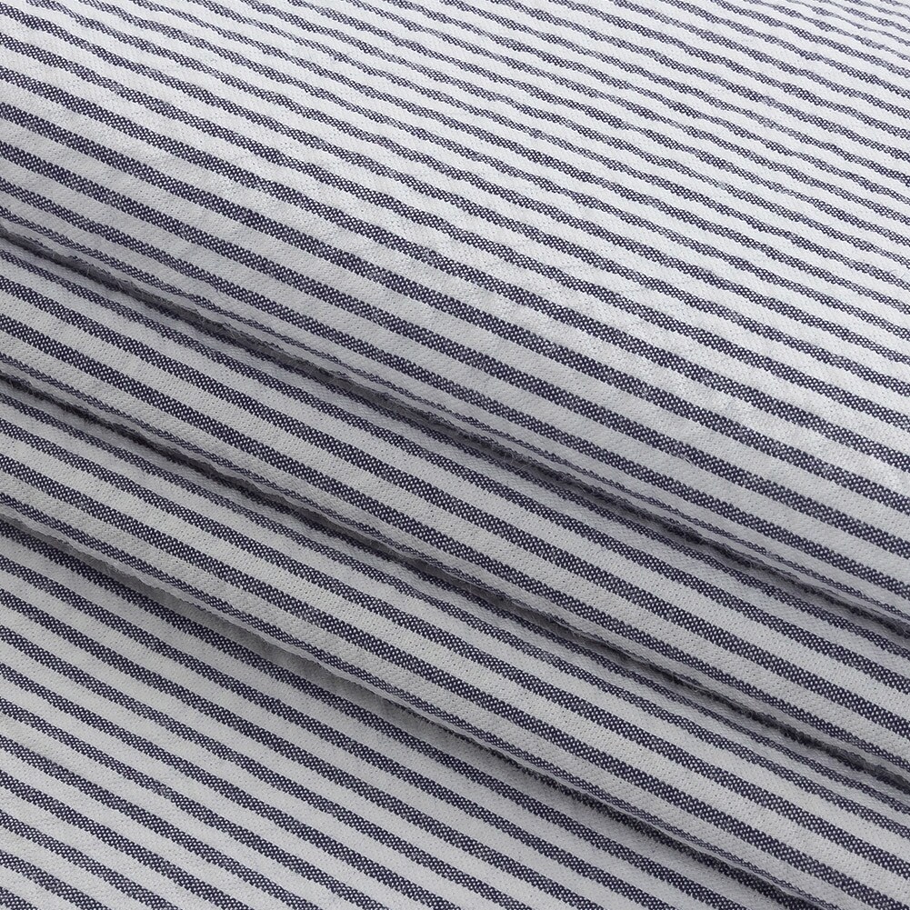 1 Yard Organic Cotton Seersucker Navy Stripes