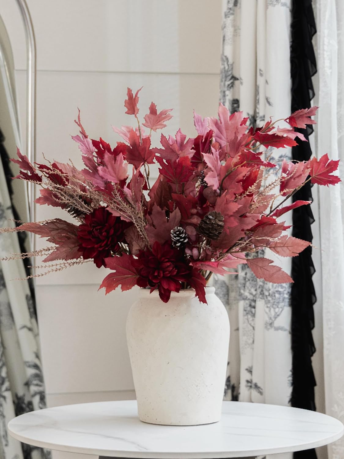 10 PCS 18 inch Fall Decor Bouquets (Burgundy)