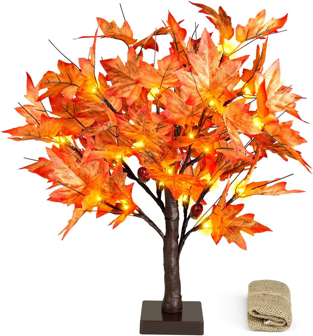 18 Inch Lighted Maple Tree with 36 Lights (1.5FT, 1 Pack)