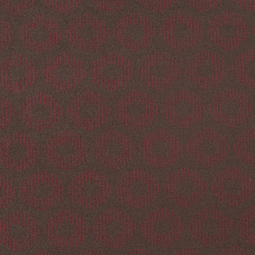 1 Yard Dark Green and Red Geometric Wool Fleece 53 inch Width