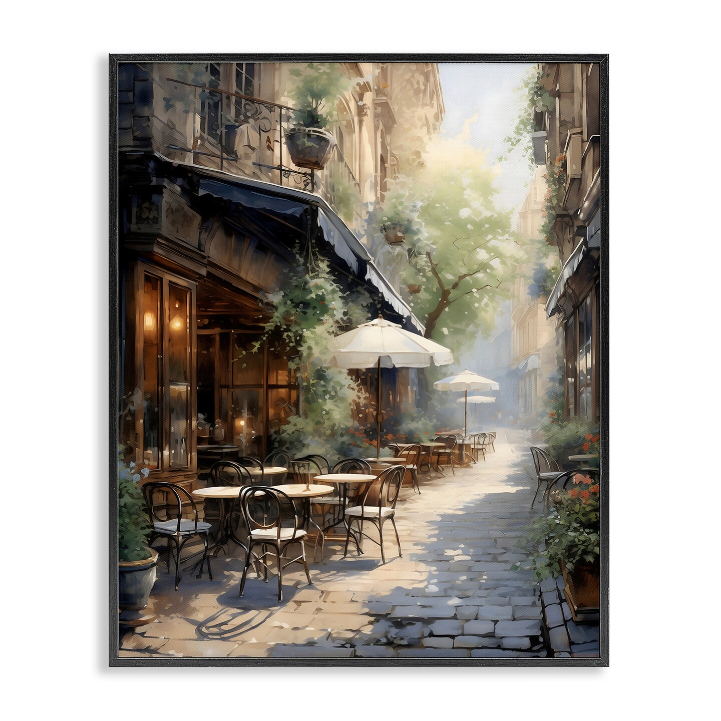 Stupell Industries Cafe In Paris Alleyway Framed Giclee, design by LSR Creative Studio
