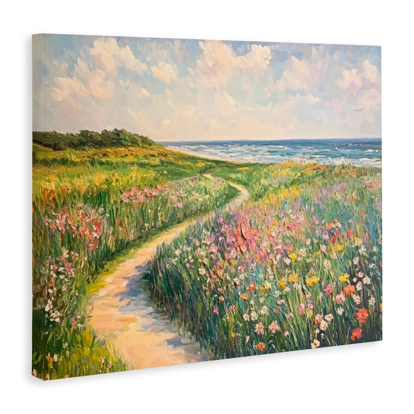 Stupell Industries Impressionist Coastal Meadow Canvas, design by Petal Prints Design