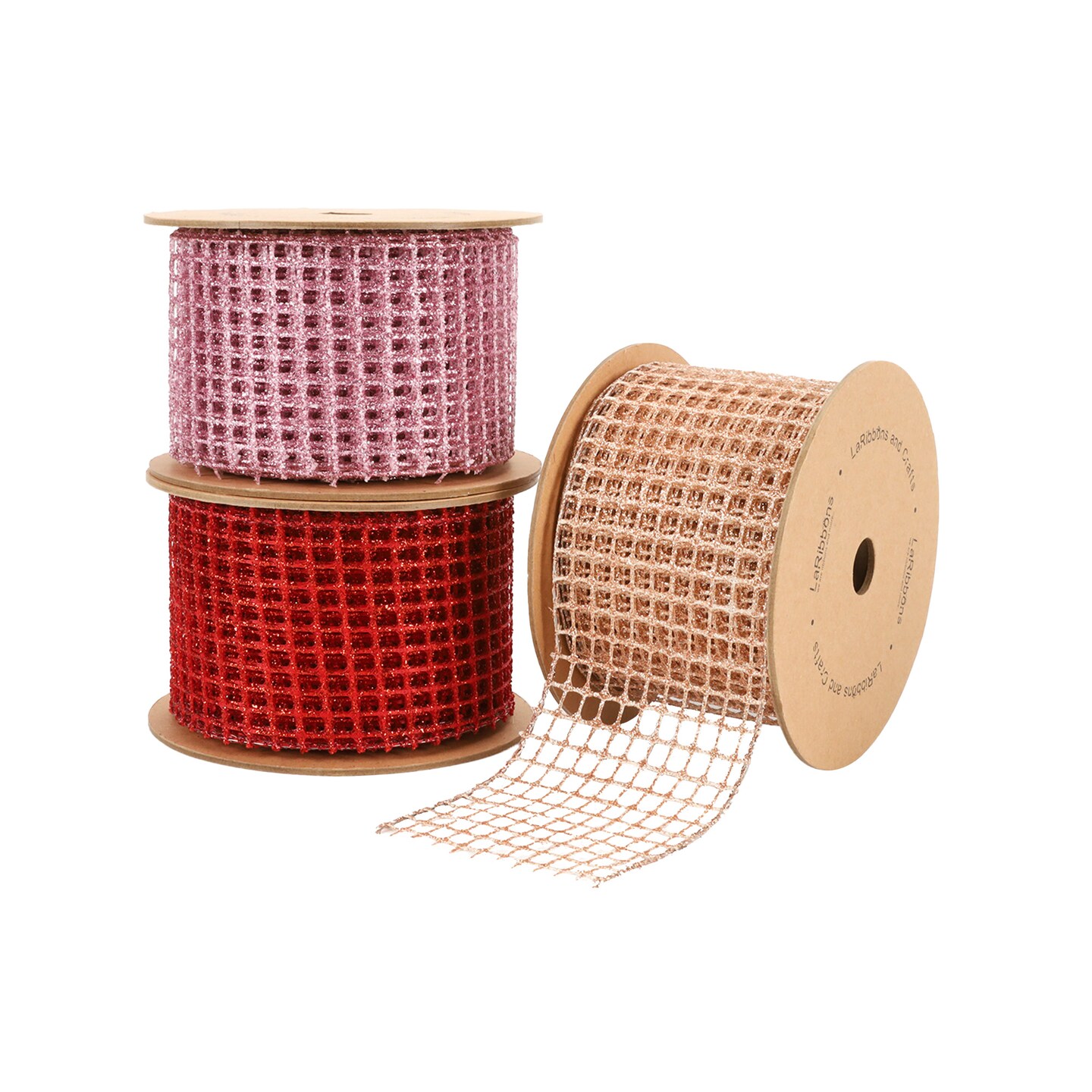 LaRibbons 2 1/2&#x22; Wired Ribbon | &#x22;Netting&#x22; | 10 Yard Roll