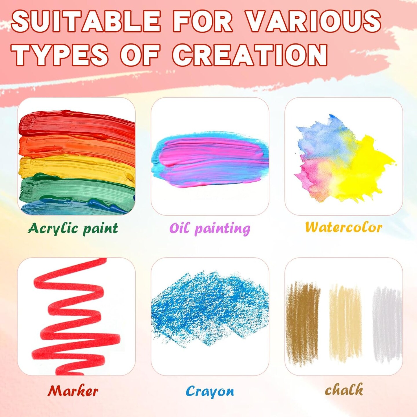 16 Pack 4x6 Inch Mini Blank Canvases for Painting(white)