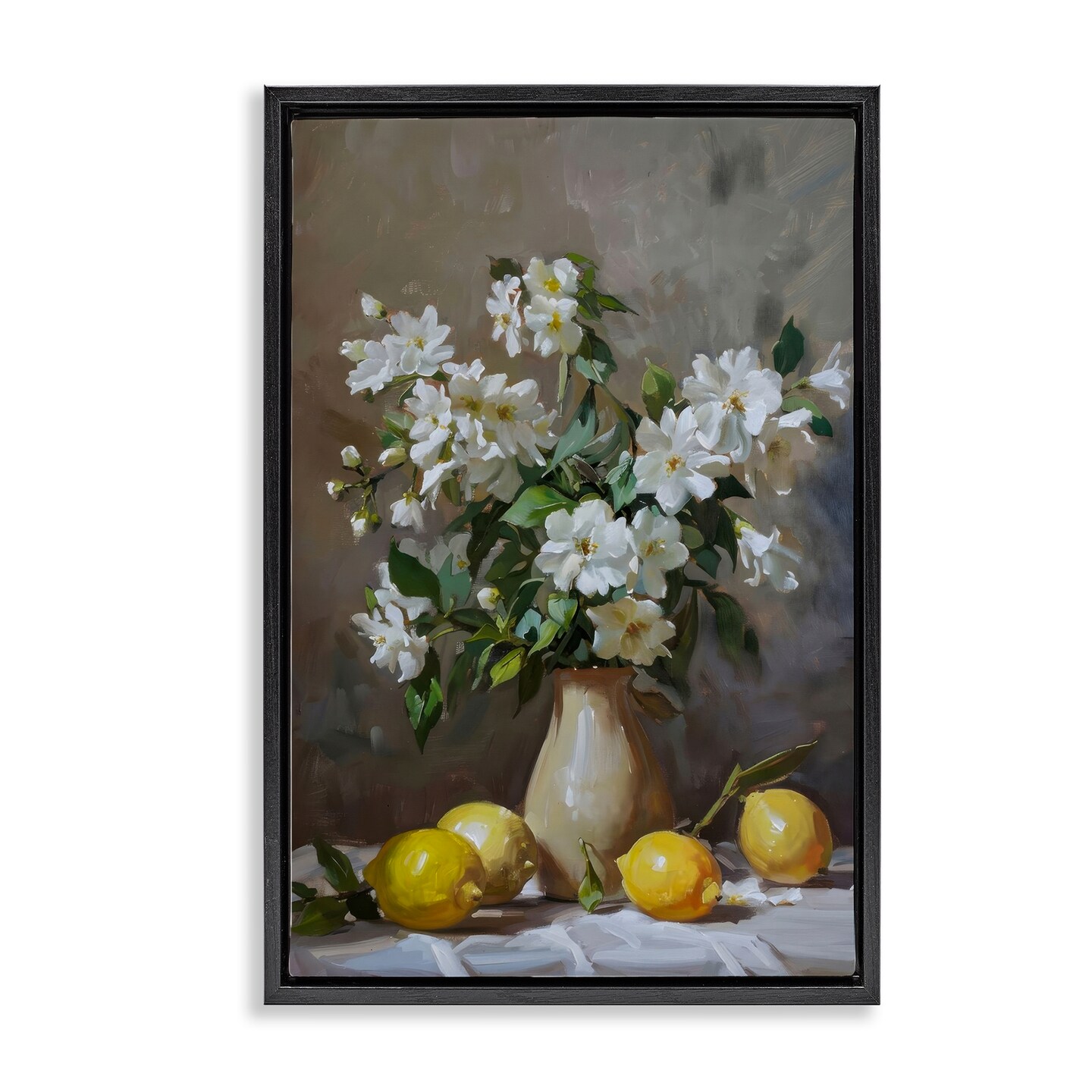 Stupell Industries Floral Lemons Still Life Floating Frame, design by LSR Design Studio