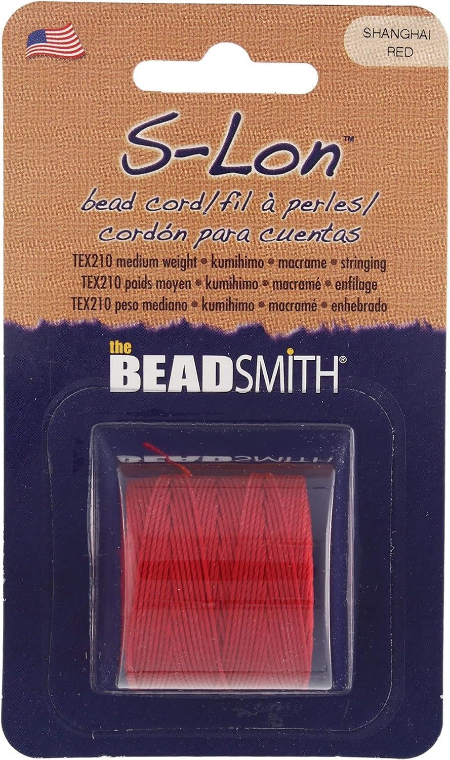 The Beadsmith S-Lon Bead Cord – .5 mm Twisted Nylon Cord for Stringing