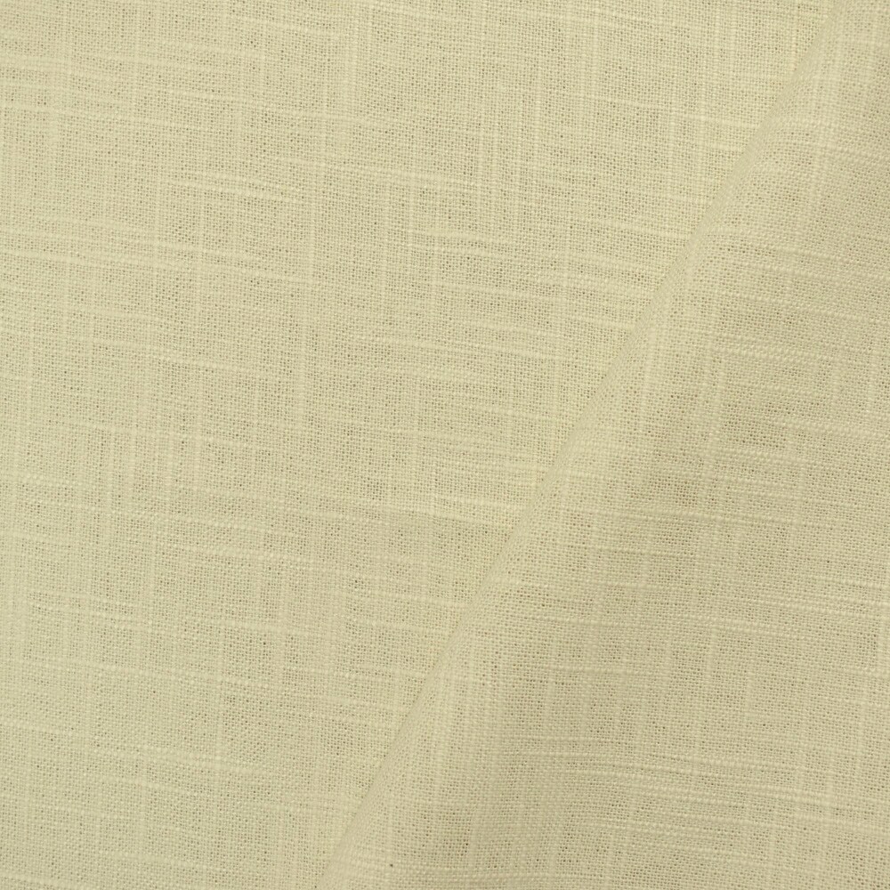 Natural Beige Linen-Viscose Cross Hatch Slubbed Solid Hopsack Woven Fabric By the Yard