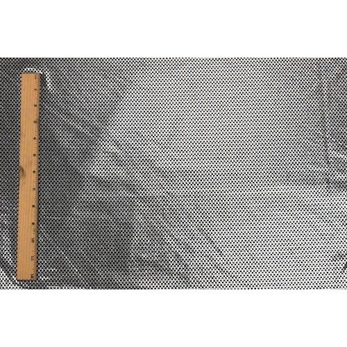 Silver Zip Hologram Foil Print Stretch Activewear Fabric By the Yard