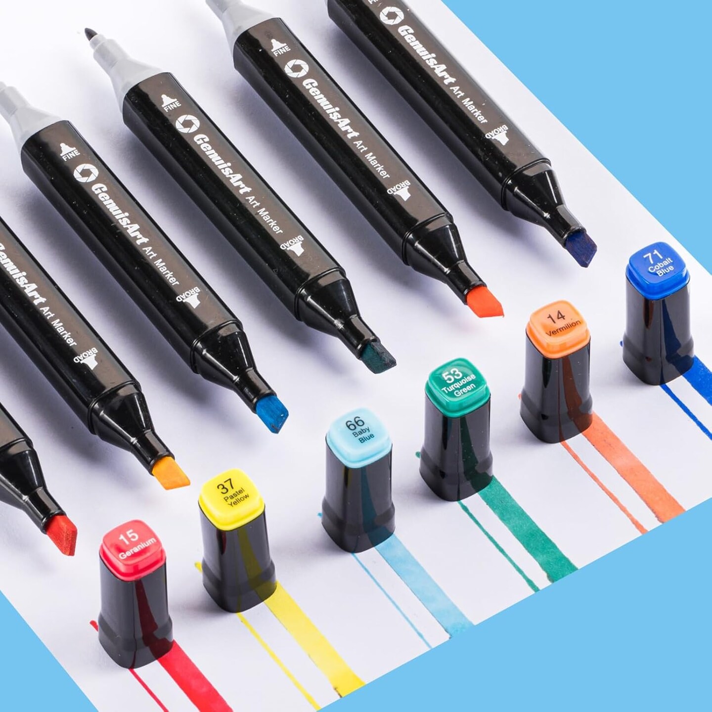 Alcohol Markers, Chisel &#x26; Fine Dual Tips,Paint Markers For Coloring, Drawing, Sketching (Black Barrel, 120)